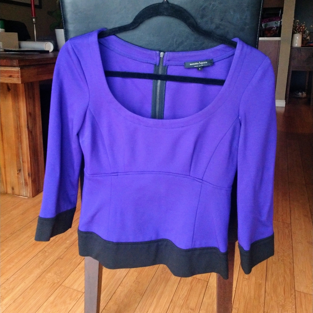 Nanette Lepore color-blocked top with peplum